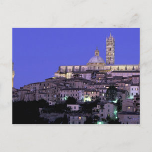 Europe, Italy, Tuscany, Siena. 13th C. Duomo and Postcard