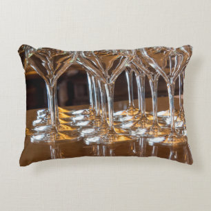 Europe, Italy, Tuscany. Wine glasses in a winery Accent Pillow