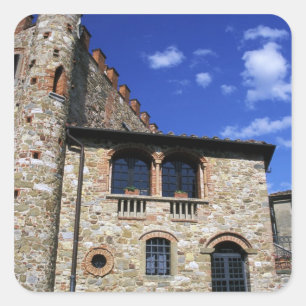 Europe, Italy, Umbria, Chianti, Montebenichi. Square Sticker