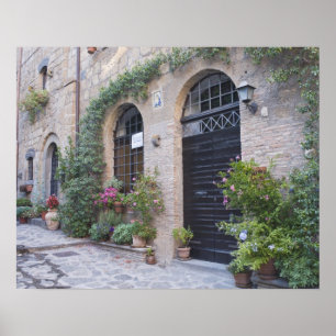 Europe, Italy, Umbria, Civita, Traditional House Poster