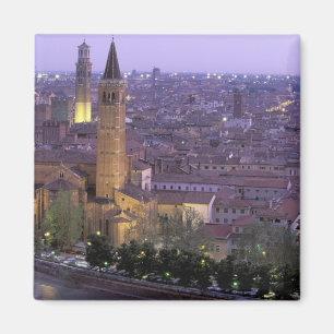 Europe, Italy, Veneto, Verona. View from Castel Magnet