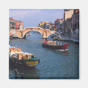 Europe, Italy, Venice. Boats bringing in Magnet