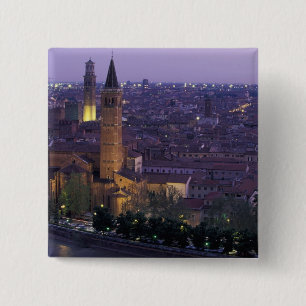Europe, Italy, Verona, View from the Castel S. 2 Inch Square Button