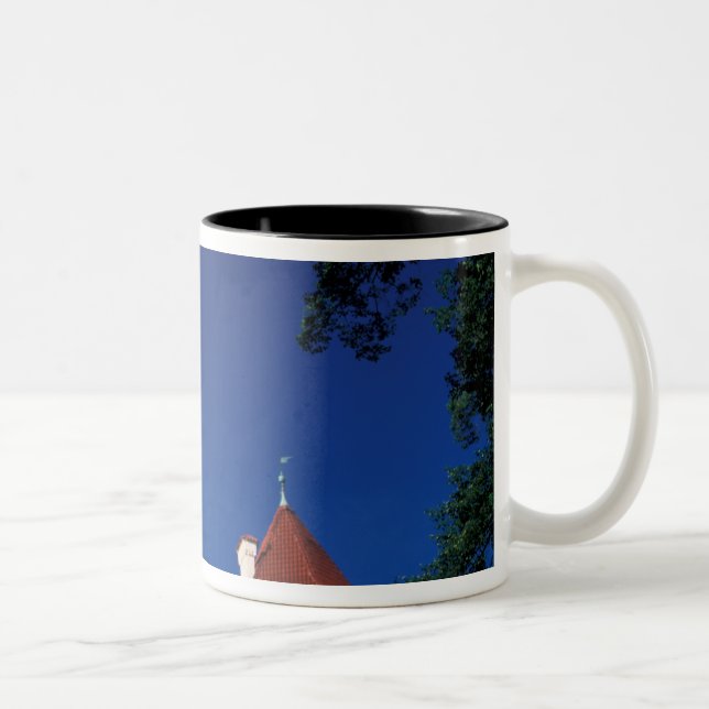 Europe, Konopiste Castle, Czech Republic, statue Two-Tone Coffee Mug (Right)