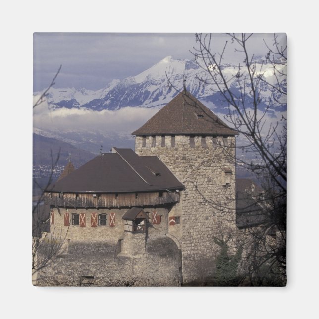 Europe, Liechtenstein, Vaduz. Vaduz castle, Magnet (Front)