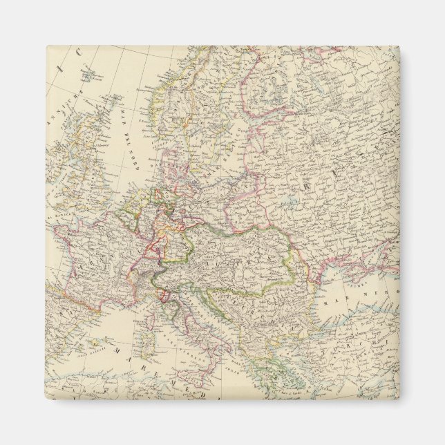 Europe map 2 magnet (Front)