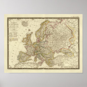 Europe map 2 poster