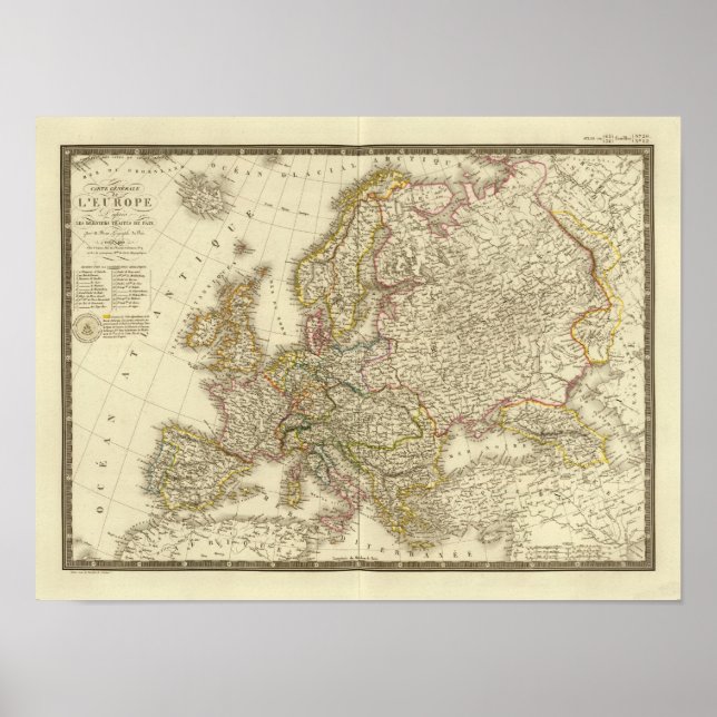 Europe map 2 poster (Front)