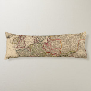 Europe map body pillow