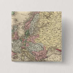 Europe Map by Mitchell 2 Inch Square Button