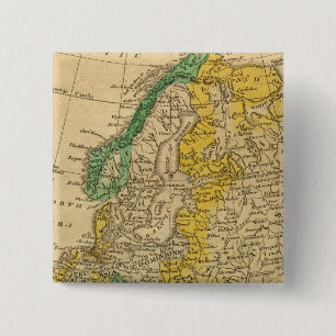 Europe Map by Worcester 2 Inch Square Button