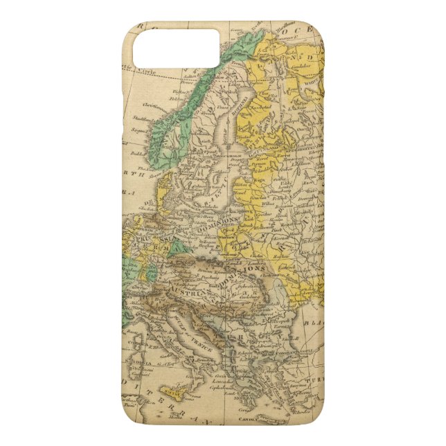 Europe  Map by Worcester Case-Mate iPhone Case (Back)