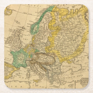 Europe Map by Worcester Square Paper Coaster