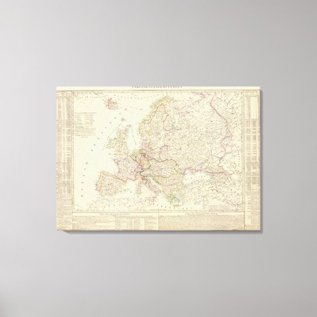 Europe map canvas print (Front)