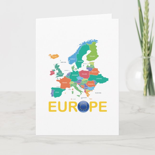 Europe Map Card (Front)