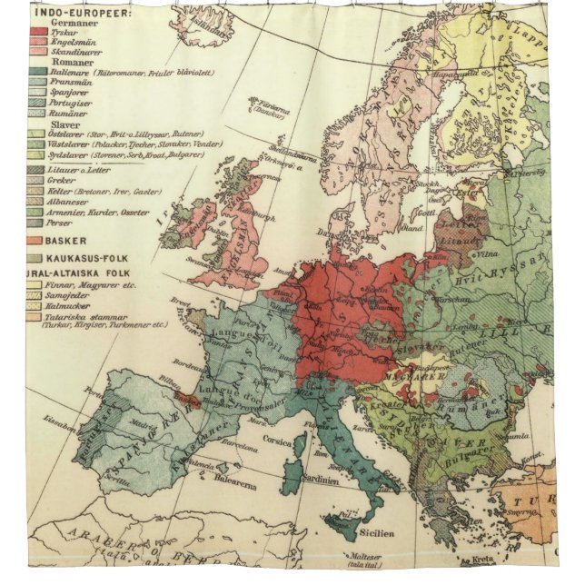 Europe Map Countries World Antique (Front)