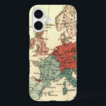 Europe Map Countries World Antique iPhone 16 Case<br><div class="desc">Travel Map of Europe - This European map is from 1907,  showing the people and languages of the region.</div>