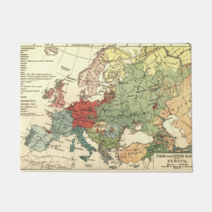 Europe Map Countries World Antique Doormat