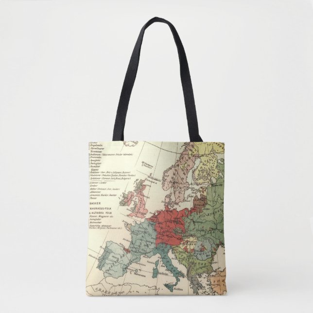 Europe Map Countries World Antique Tote Bag (Front)