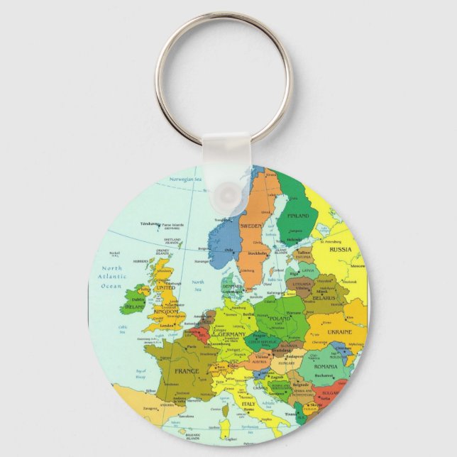 Europe map keychain (Front)