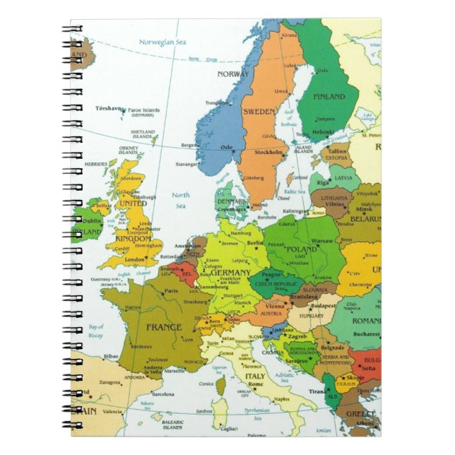 Europe map notebook (Front)