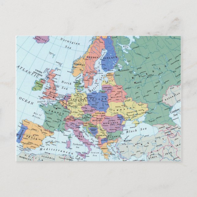 Europe map postcard (Front)