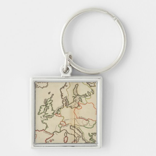 Europe, Mountains and Rivers Keychain (Front)
