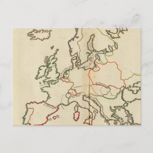 Europe, Mountains and Rivers Postcard (Front)