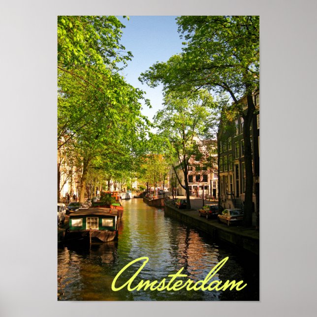 Europe Netherlands Amsterdam Canal Poster (Front)
