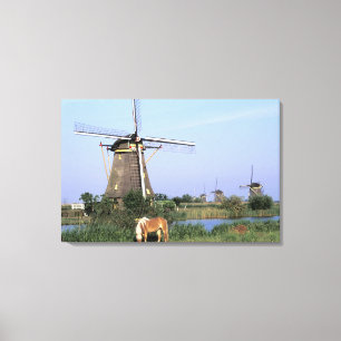 Europe, Netherlands, Zuid Holland, Kinderdijk. 2 Canvas Print