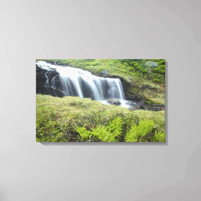 Europe, Norway. Waterfall. Canvas Print (Front)
