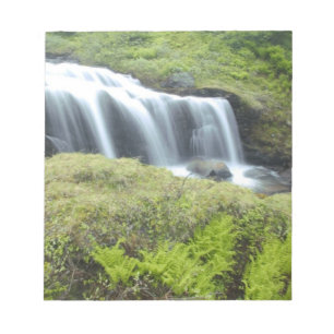 Europe, Norway. Waterfall. Notepad