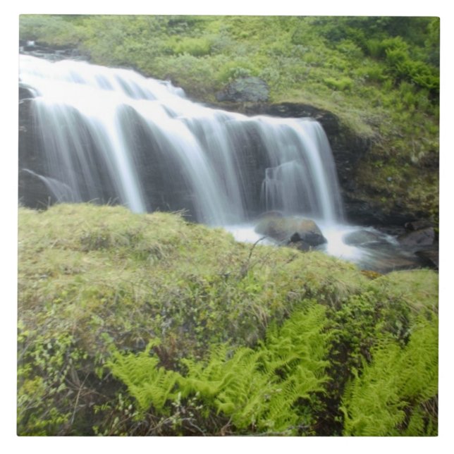 Europe, Norway. Waterfall. Tile (Front)