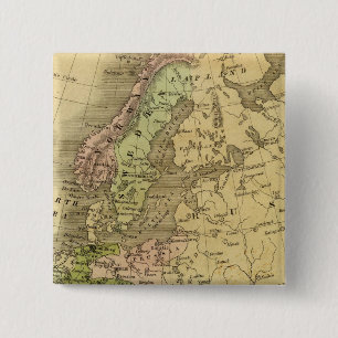 Europe Olney Map 2 Inch Square Button