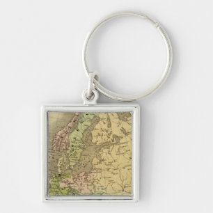 Europe Olney Map Keychain