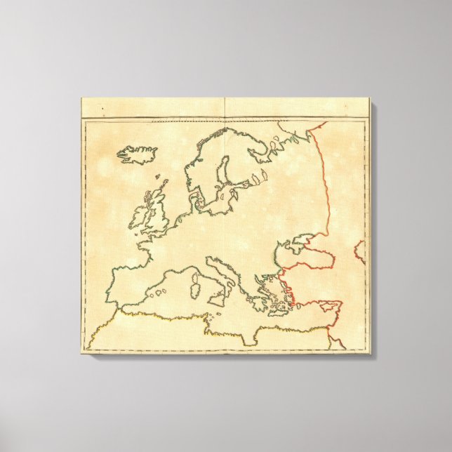 Europe Outline Canvas Print (Front)