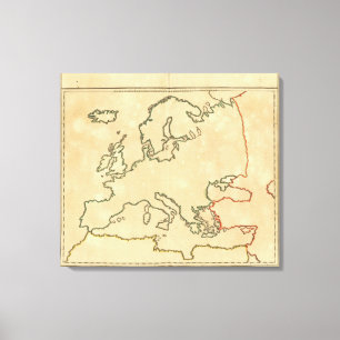 Europe Outline Canvas Print