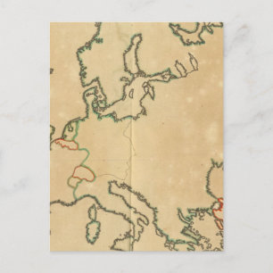 Europe Outline Postcard