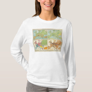 Europe physical features & population Map T-Shirt
