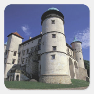 EUROPE, Poland, Carpathian Mts., Nowy Wisnicz Square Sticker