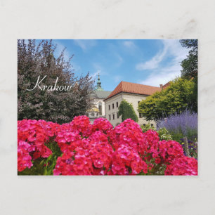 Europe, Poland, Krakow, Wawel Castle Gardens Postcard