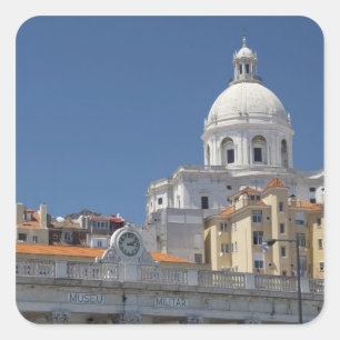 Europe, Portugal, Lisbon (aka Lisboa). Military Square Sticker