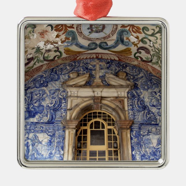 Europe, Portugal, Obidos. Colourful architectural Metal Ornament (Front)