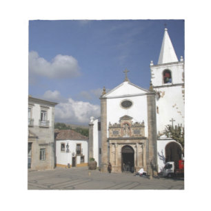 Europe, Portugal, Obidos. Santa Maria Church in Notepad