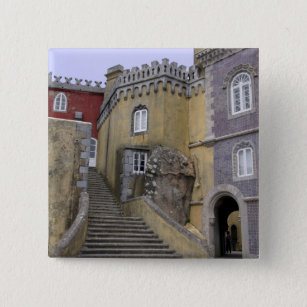 Europe, Portugal, Sintra. The Pena National 2 2 Inch Square Button