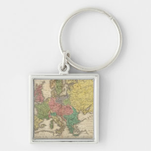 Europe Religion Atlas Map Keychain