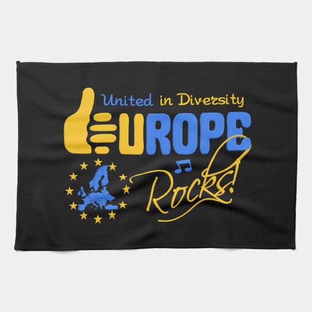 EUROPE ROCKS kitchen towel (Horizontal)