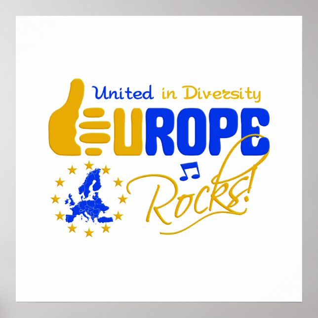 Europe Rocks! poster - customize! (Front)