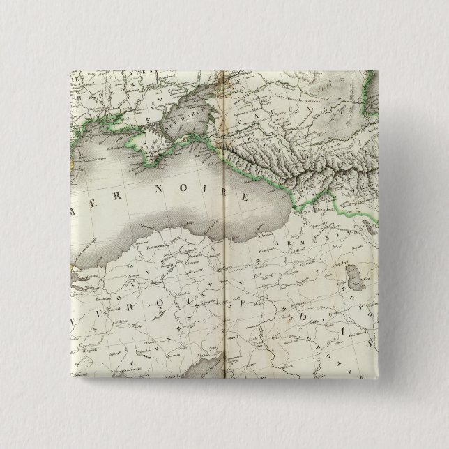 Europe Southeast 2 Inch Square Button (Front)