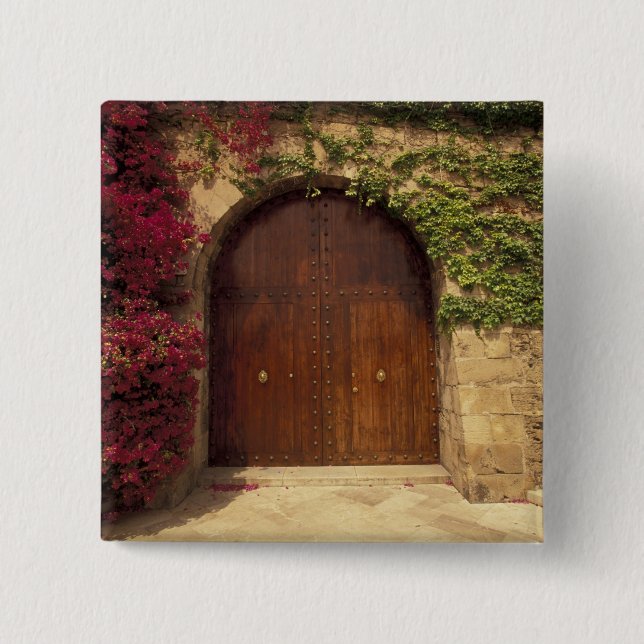 Europe, Spain, Balearics, Mallorca, Palma de 2 Inch Square Button (Front)